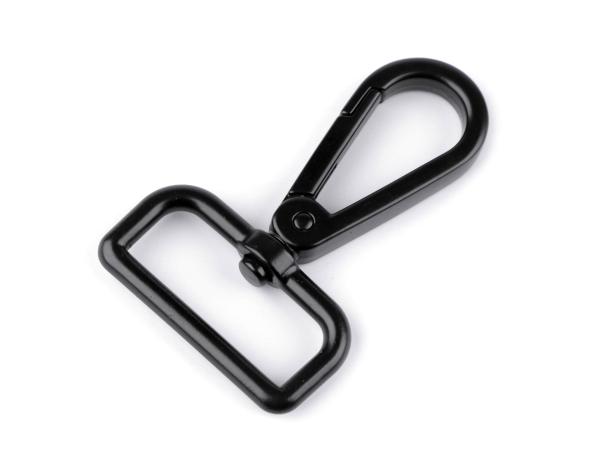 Metall Karabiner 30 mm Schwarz Matt